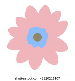 Flat flower element for beautiful design.