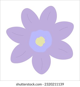 Flat flower element for beautiful design.