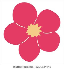Flat flower element for beautiful design.