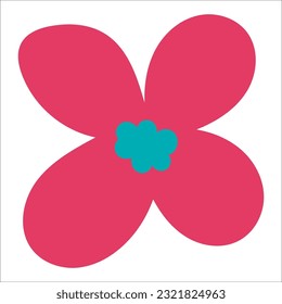 Flat flower element for beautiful design.