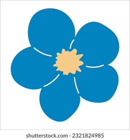 Flat flower element for beautiful design.