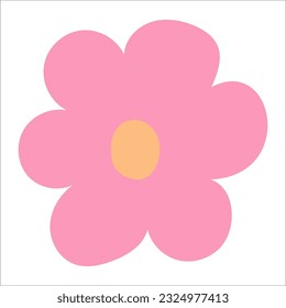 Flat flower element for beautiful design.