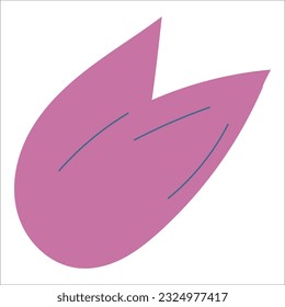 Flat flower element for beautiful design.