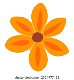 Flat flower element for beautiful design.