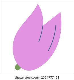 Flat flower element for beautiful design.