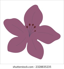 Flat flower element for beautiful design.