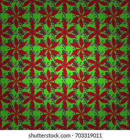 Flat Flower Elements Design. Colour Spring Theme seamless pattern Background. Flowers on colorful background. Cute flower vector pattern.