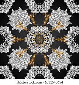 Flat Flower Elements Design. Fashionable fabric pattern. Cute flower vector pattern. Colour Summer Theme seamless pattern Background.