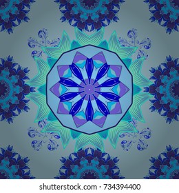 Flat Flower Elements Design. Vector. Colour Spring Theme seamless pattern Background.