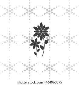 Flat flower icon.