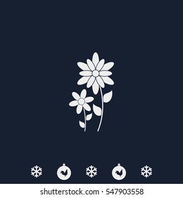 Flat flower icon.