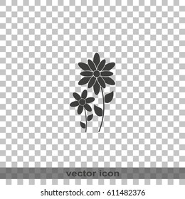 Flat flower icon.