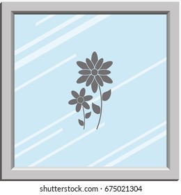 Flat flower icon.