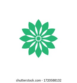 Flat flower icons. Simple illustrations in soft colors for stickers, labels, tags, gift wrapping paper, scrapbooking.