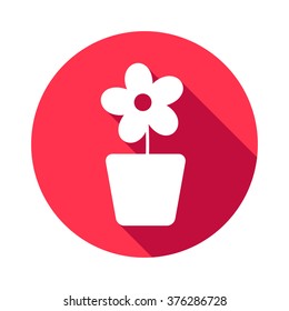 Flat flower icon.Vector