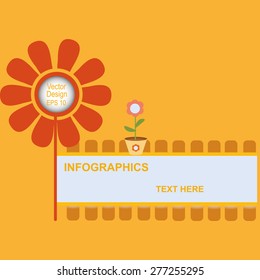 Flat  flower infographics desing