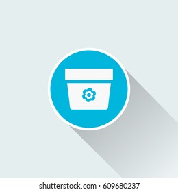 flat flower pot icon
