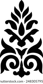 Flat flower silhouette vector white background