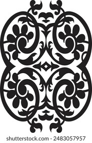 Flat flower silhouette vector white background