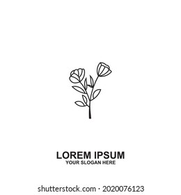 Flat Flower Vector For Design Elements, Vector, Watercolor Flowers, Decorative Flowers.