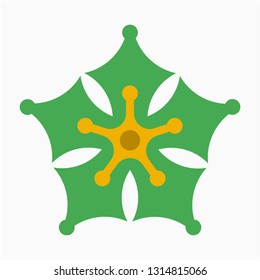 Flat flower vector icon