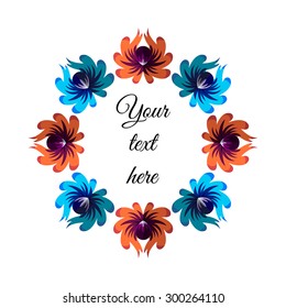 Flat flowers frame