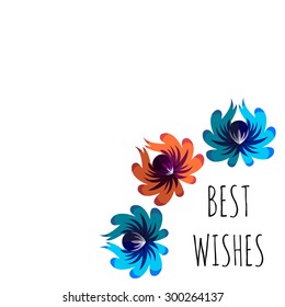 Flat flowers frame