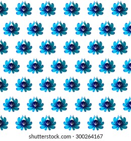 Flat flowers pattern 