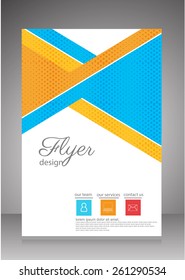 Flat flyer,brochure template. vector