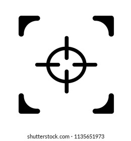 Flat focus icon isolated on white background. Vector illustration.