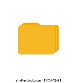 Flat folder, documents icon, piece of cheese icon, vector illustration isolated on white background