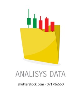 Flat folder icon - Computing - Data and information