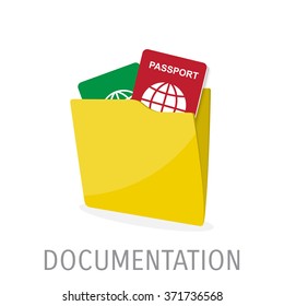 Flat folder icon - Computing - Data and information