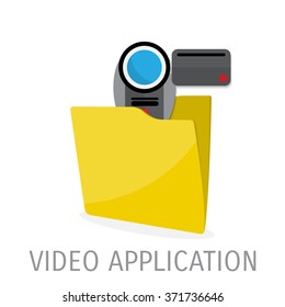 Flat folder icon - Computing - Data and information