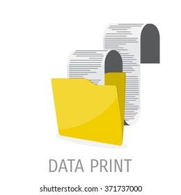 Flat folder icon - Computing - Data and information