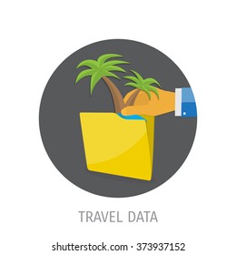 Flat folder icon - Computing - Data and information
