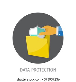 Flat folder icon - Computing - Data and information