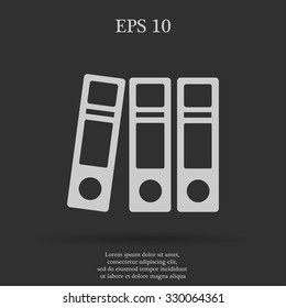 Flat Folder icon. Flat design style eps 10