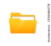 Flat folder icon vector illustration