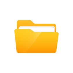 Flat Folder Icon Vector Illustration