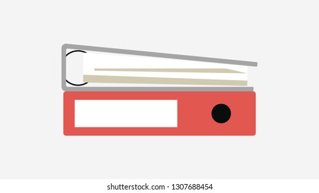 Flat folders Illustration. Vector realistic icon. Office and school supplies.