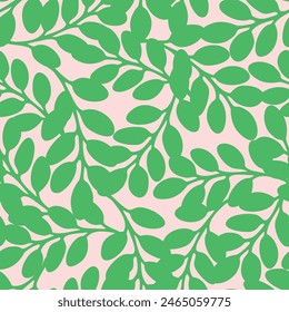 Flat Foliage Decorative seamless pattern. Repeating background. Tileable wallpaper print.