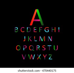 Flat font colored vector background 