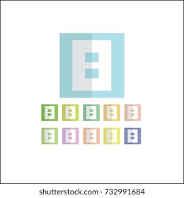 flat font made of rectangle! color palette and you can change as you like.