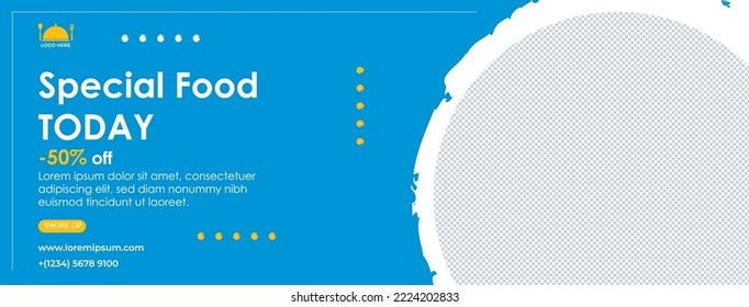 Flat Food Facebook Cover Template