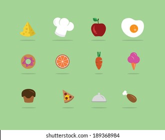 Flat food icon