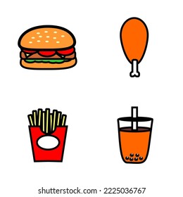 flat food icon logo vector