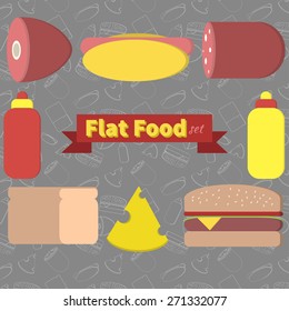 flat food set