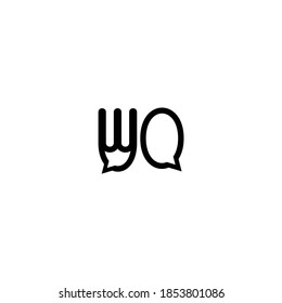 flat food spoon and fork logo forming speak bubble