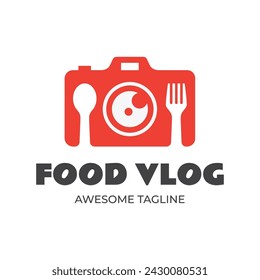 Vector de logotipo de comida plana